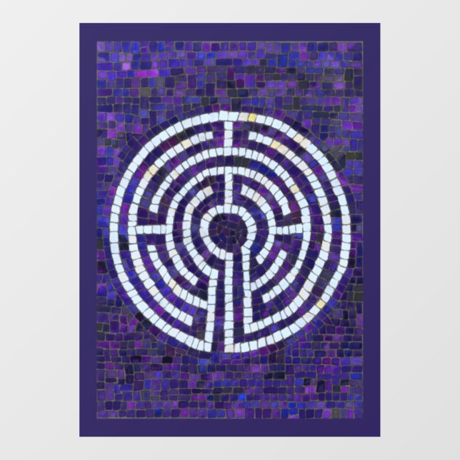 LABYRINTH VIII 8x11 Window Cling - Violet (Sheet)