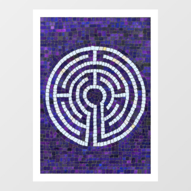 LABYRINTH VIII 8x11 Window Cling - White (Sheet)