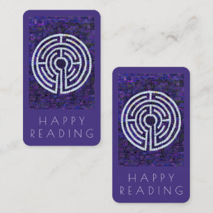 LABYRINTH VIII Bookmark - 3.5x2 Card + Text Violet