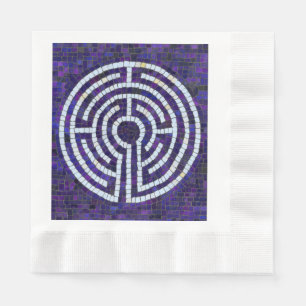 LABYRINTH VIII Coined Lunch Paper Napkin - White