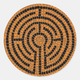 LABYRINTH XIII Large Round Stickers