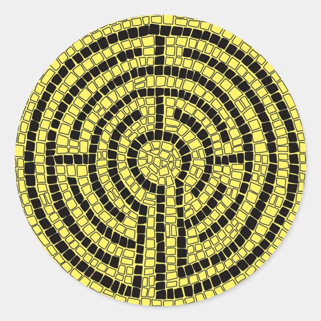 LABYRINTH XV Large Round Stickers (Front)