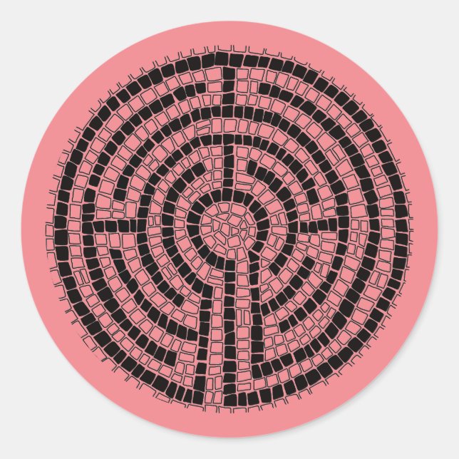 LABYRINTH XVI Small Round Stickers (Front)