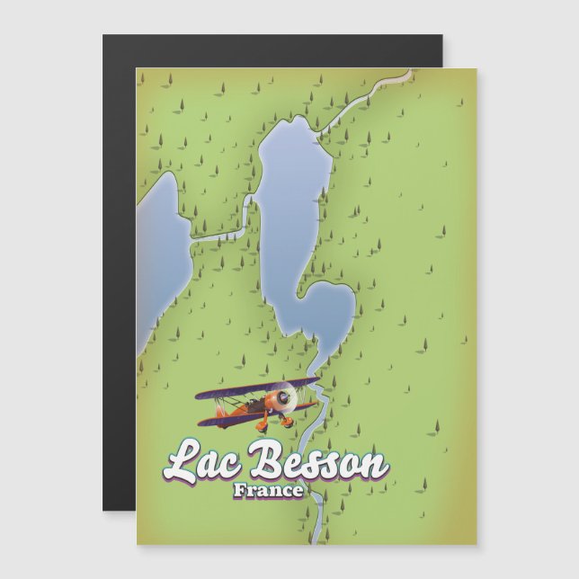 Lac Besson France map travel poster (Front/Back)