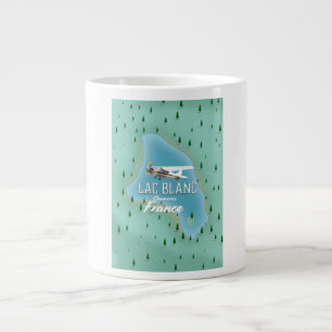 Lac Blanc,Chamonix, france map Large Coffee Mug