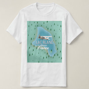 Lac Blanc,Chamonix, france map T-Shirt
