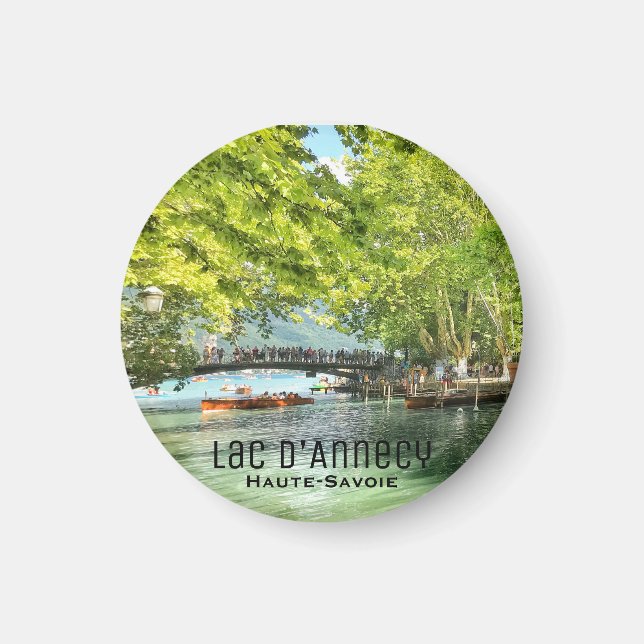 Lac d’Annecy, Haute-Savoie Round Magnet (Front)