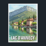 Lac D'Annecy Lake Annecy France  Postcard<br><div class="desc">Lake Annecy, located in the Haute-Savoie region of southeastern France, is often referred to as one of the cleanest lakes in Europe. Nestled at the foot of the French Alps, it’s renowned for its crystal-clear turquoise waters, which are fed by mountain springs and protected by strict environmental regulations. The lake...</div>