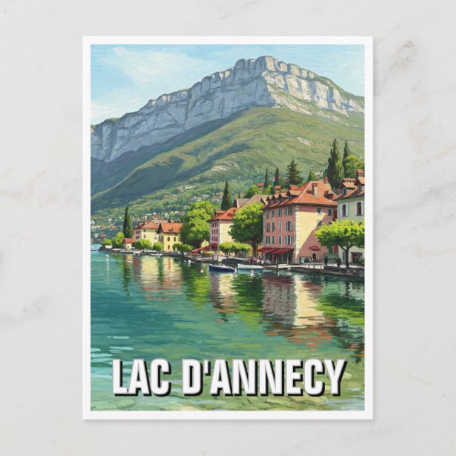 Lac D'Annecy Lake Annecy France  Postcard (Front)