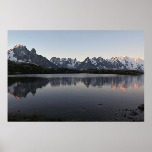 Lac de Cheserys sunrise Chamonix Poster (Front)