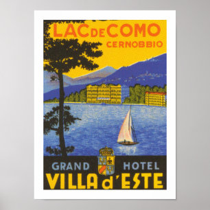 Lac de Como (white) Poster