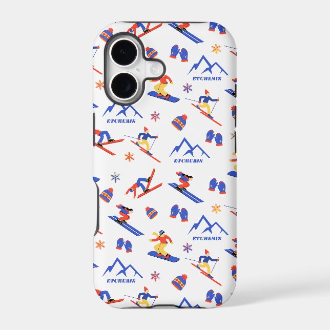 Lac Etchemin Quebec Ski Snowboard Pattern (Back)