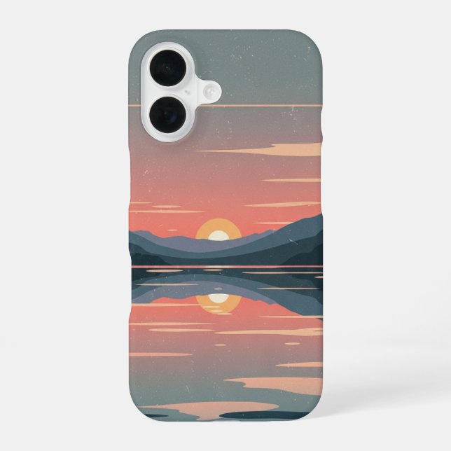 Lac Rétro Pastel iPhone 16 Case (Back)