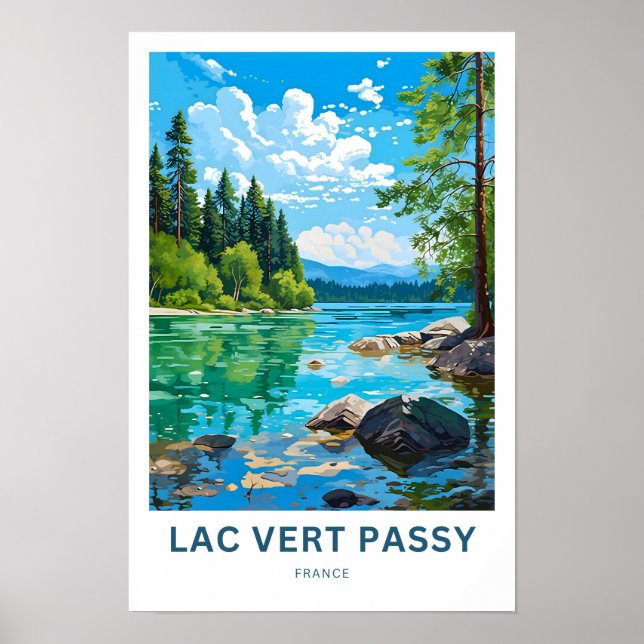Lac Vert Passy France Travel Print (Front)