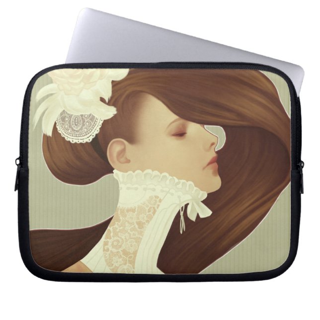 'Lace' 10 inch Laptop Sleeve (Front)