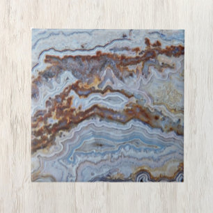Lace Agate Rock Pattern Ceramic Tile