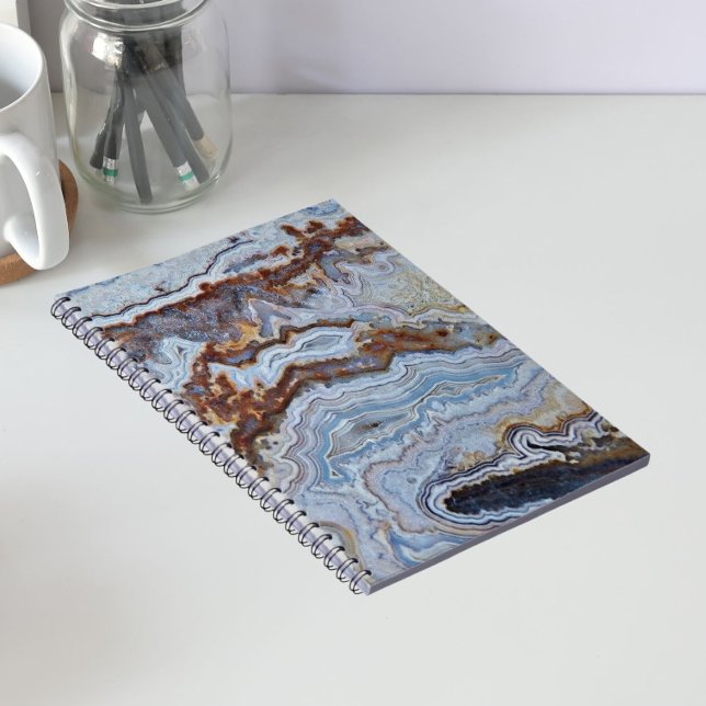 Lace Agate Rock Pattern Notebook (In Situ)