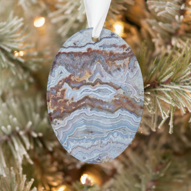 Lace Agate Rock Pattern Ornament (Tree)