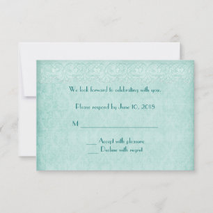 Lace and Damask RSVP Invitation