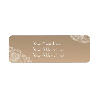 Lace and Floral Wedding Address Labels