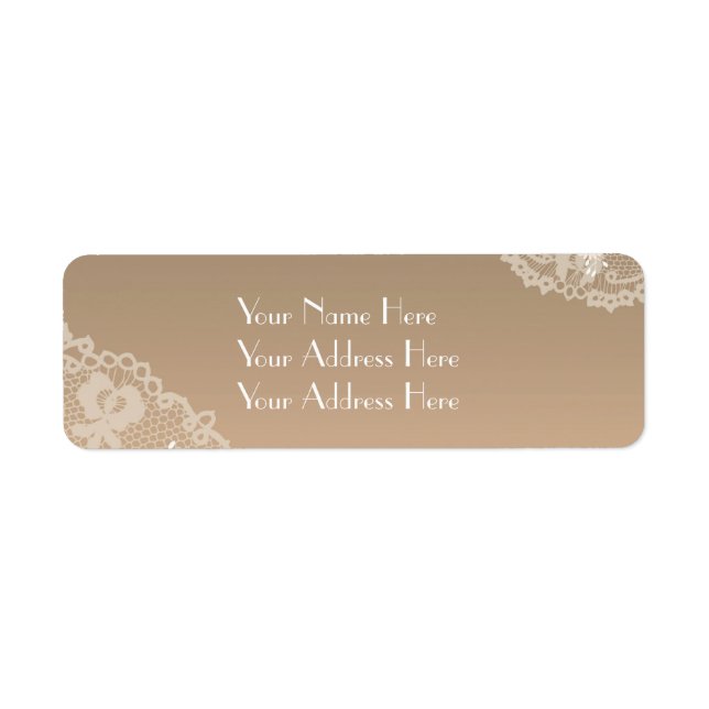 Lace and Floral Wedding Address Labels (Front)