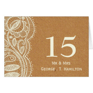 Lace and Kraft Paper Wedding