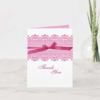 Lace and Ribbon Thank You cards