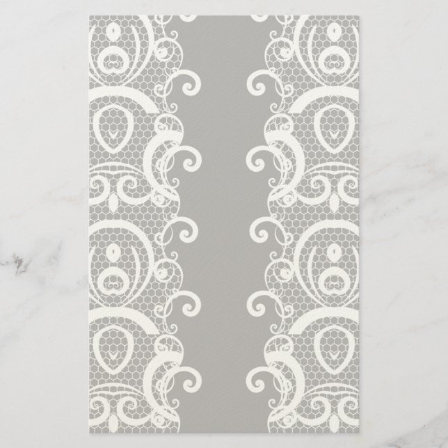 Lace background 1 stationery (Front)