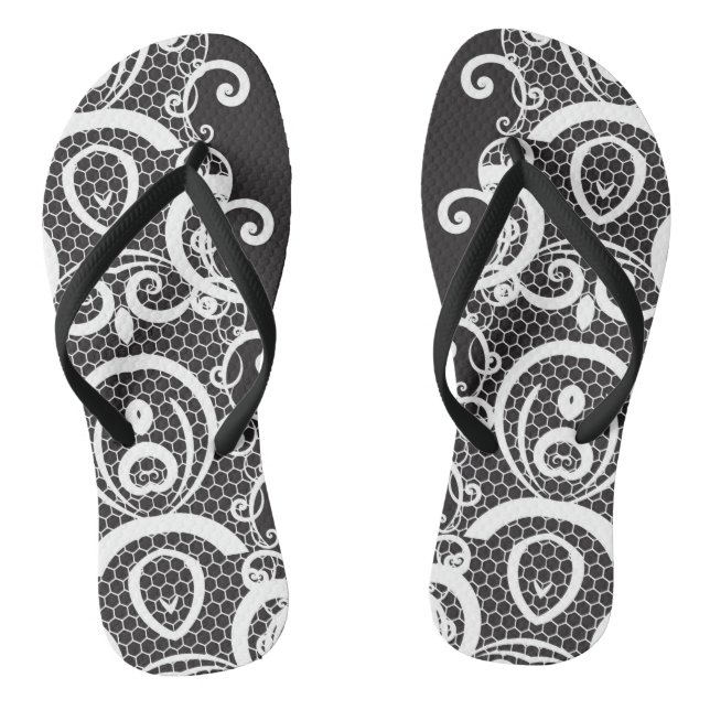 Lace background 1 thongs (Footbed)