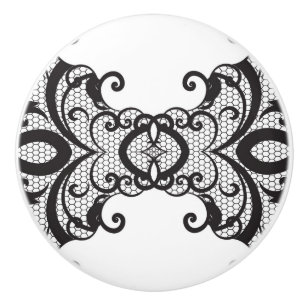 Lace background 2 ceramic knob