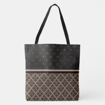 Lace Black and Gold sexy tote bag