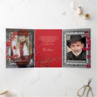 Lace Black Borders Red Personalised White Script