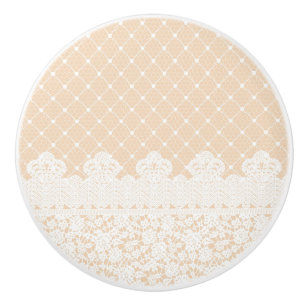 Lace Border Ceramic Knob