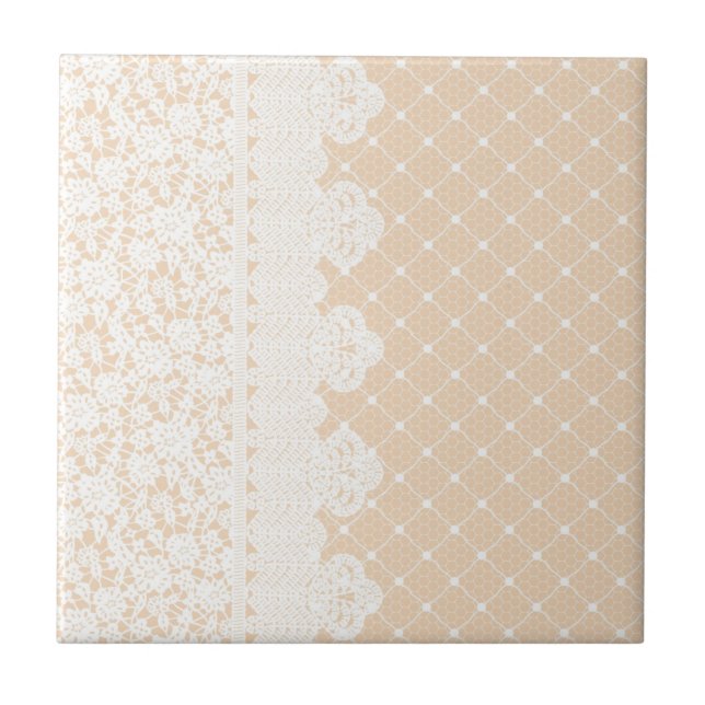 Lace Border Ceramic Tile (Front)