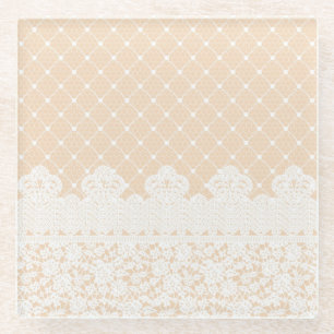 Lace Border Glass Coaster