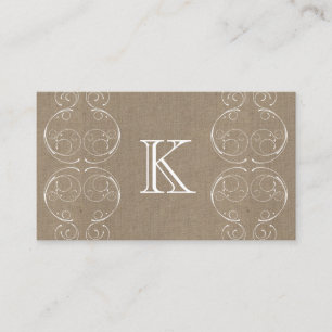 Lace Burlap Business Card