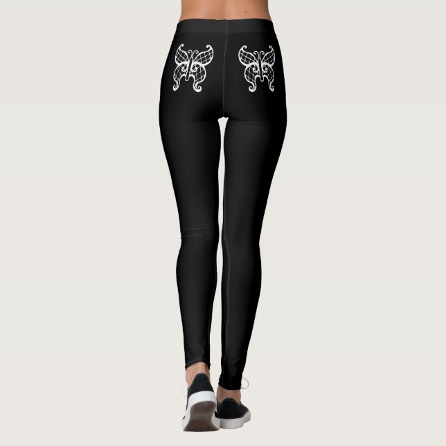 Lace Butterfly Leggings (Back)