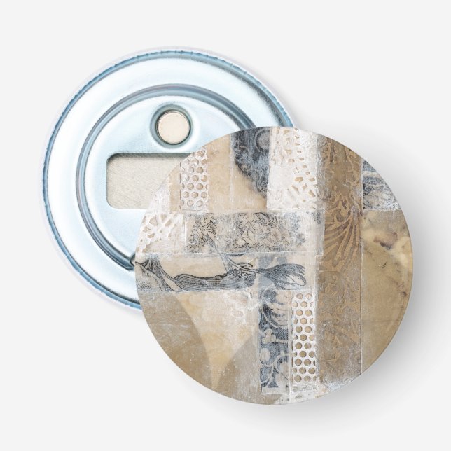 Lace Collage I Bottle Opener (Front)