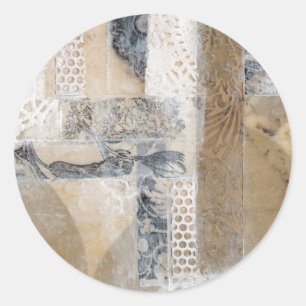 Lace Collage I Classic Round Sticker