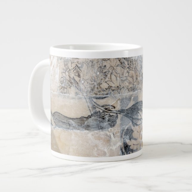 Lace Collage I Large Coffee Mug (Front Left)