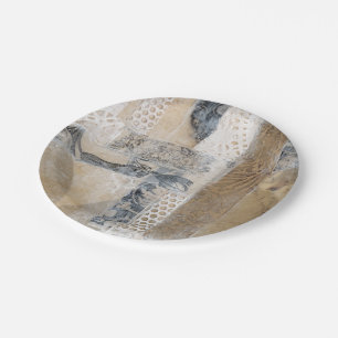 Lace Collage I Paper Plate