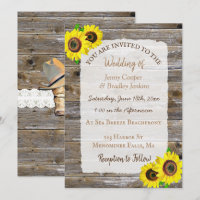 Lace, Cowboy Boots and Sunflowers Wedding