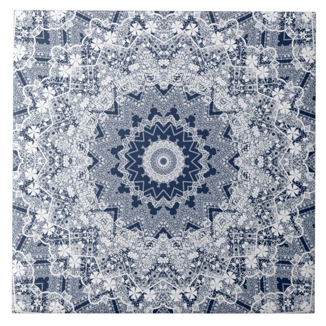 Lace decoration ceramic tile (Front)