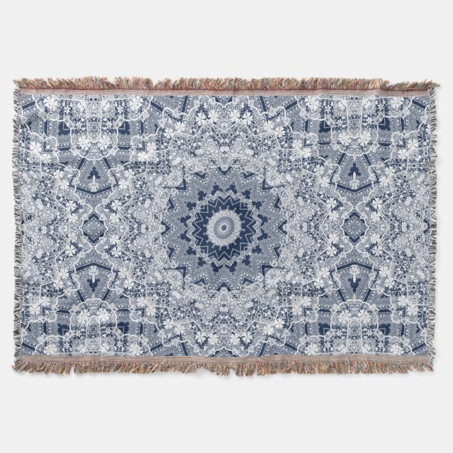 Lace decoration throw blanket (Front)