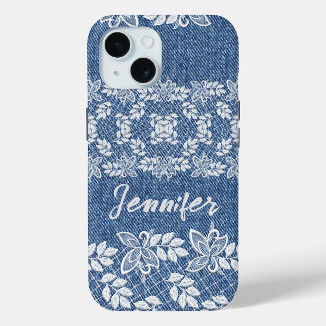 Lace Denim iPhone / iPad case (Back)