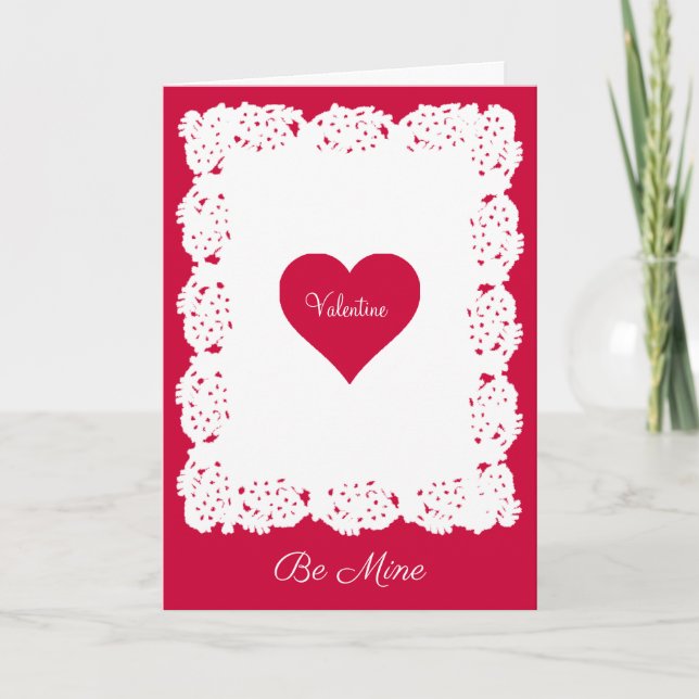 Lace Doily Valentine Card (Front)