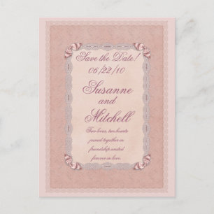 Lace Elegance Announcement Postcard