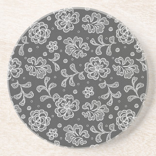 Lace fabric pattern 1 coaster (Front)