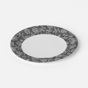 Lace fabric pattern 1 paper plate