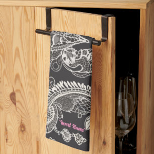 Lace Floral Harmony Tea Towel